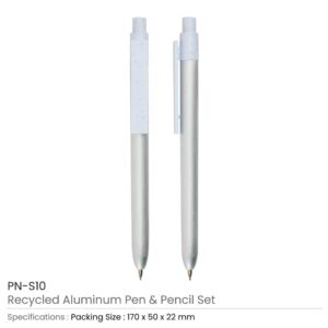 Recycled Aluminum Pen and Pencil Sets - Image 3