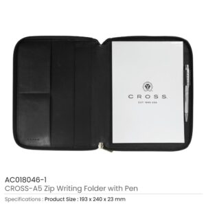 CROSS A5 Zip Writing Folder with Agenda Pen Gift Sets - Image 3