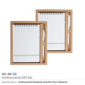 Antibacterial Gift Sets with Notepad and Pen - Image 3