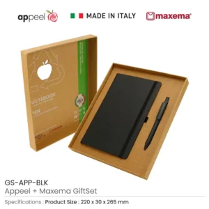 Appeel A5 Notebook and Maxema Dot Recycled Pen Italian Gift Sets - Image 5