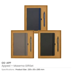 Appeel A5 Notebook and Maxema Dot Recycled Pen Italian Gift Sets - Image 3