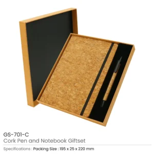 Cork Notebook and Ball Pen Gift Set - Image 3