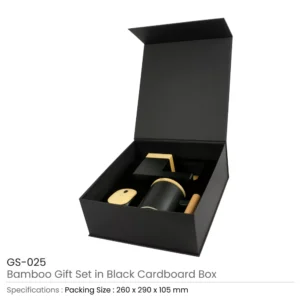 Bamboo Gift Sets in Black Cardboard Box GS-025 - Image 3